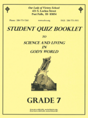 Science & Living in God’s World 7 Quiz Booklet